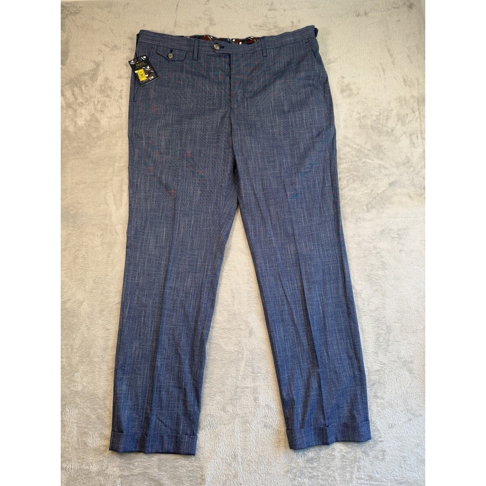 Murano Paris Collection Men's Slim Fit Dress Pants 40x32 Blue Denim